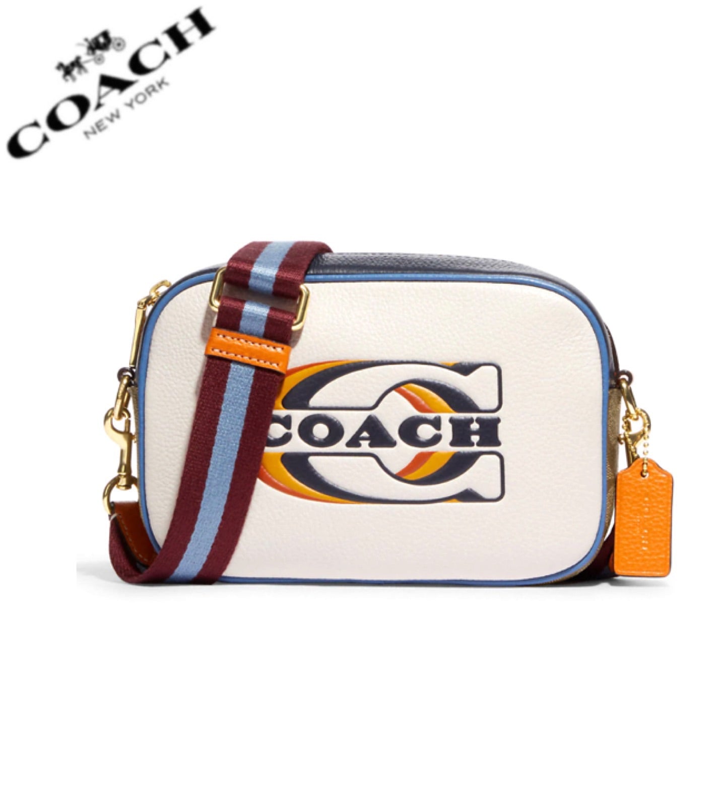 Coach Mini Jamie Camera Bag In Colorblock Signature Canvas With Coach Stamp