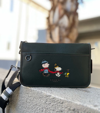 Coach X Peanuts Heritage Convertible Crossbody With Snoopy Motif