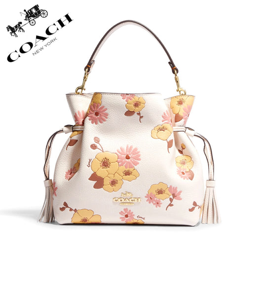 COACH Andy Leather Crossbody With Floral Cluster Print