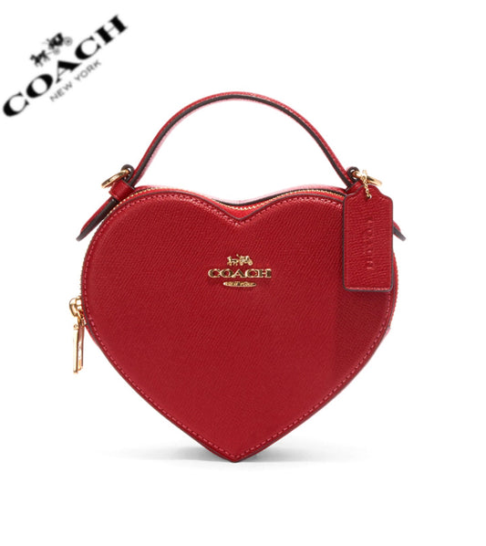 Coach Heart Leather Crossbody