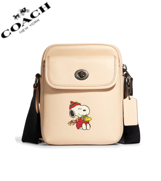 Coach Coach X Peanuts Heritage Crossbody With Snoopy Motif