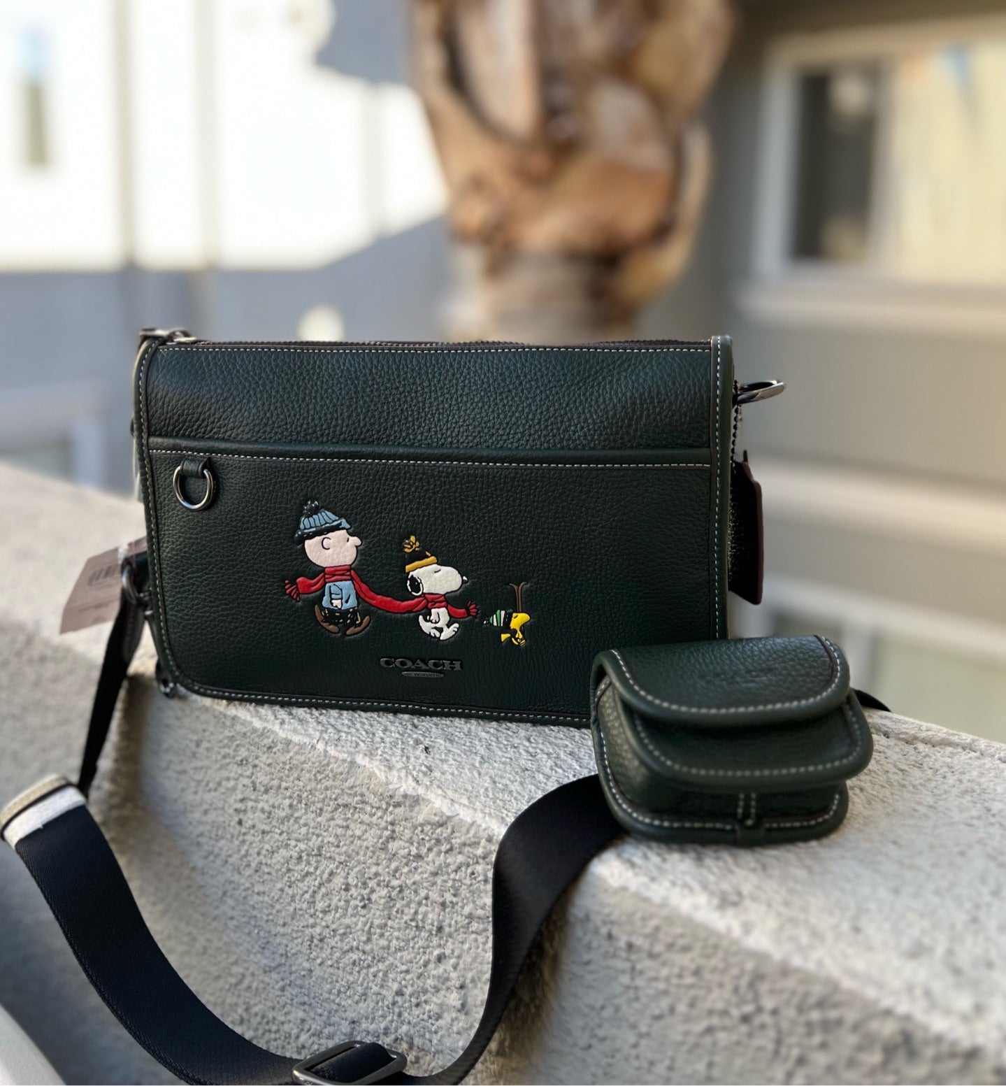 Coach X Peanuts Heritage Convertible Crossbody With Snoopy Motif