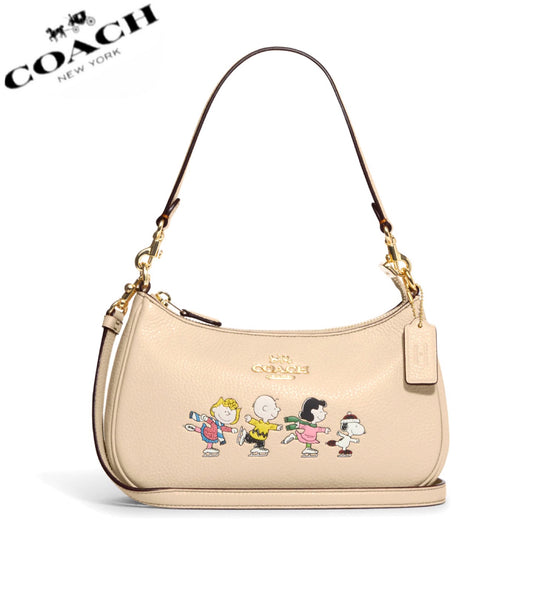 Coach Coach X Peanuts Teri Shoulder Bag With Snoopy And Friends Motif