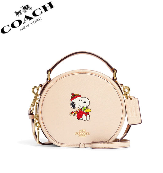 Coach X Peanuts Canteen Crossbody With Snoopy Cuddle Motif