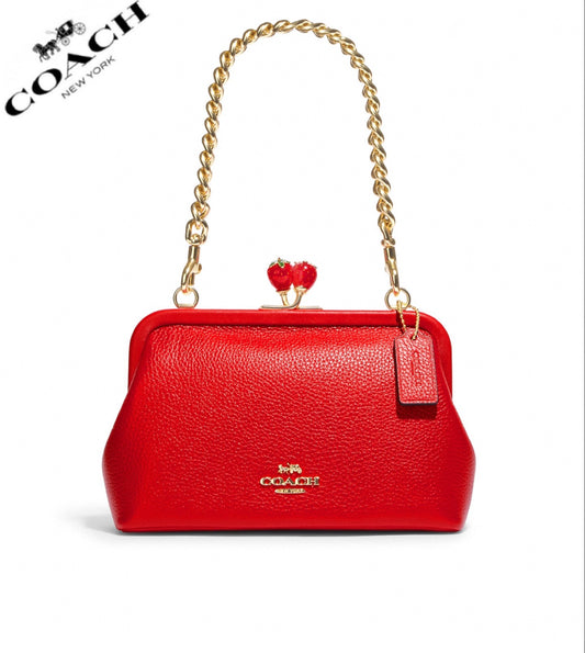 Coach Nora Kisslock Crossbody With Strawberry